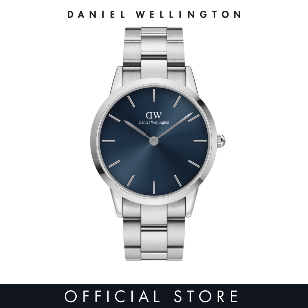 [2 Years Warranty] Daniel Wellington Iconic Link Arctic Watch 36/40mm Silver - Blue Dial - Watch for Men - Fashion Watch - DW Ofiicial - Authentic - jam tangan lelaki