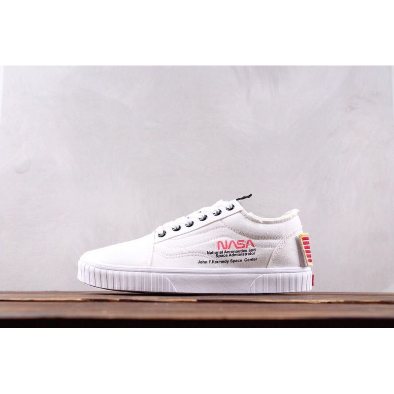 vans white nasa shoes
