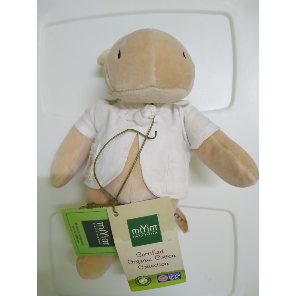 Miyim Organic Cotton Storybook – Hippo Plush Toy @ CRAYON TREE