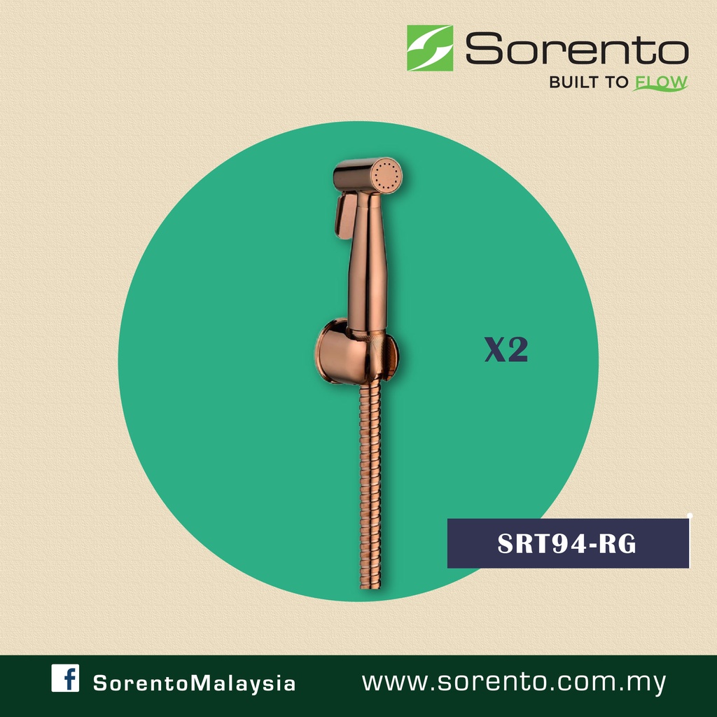 SORENTO Bundle Deals SRT94FRG x 2 Bathroom Hand Bidet c/w 1.2m