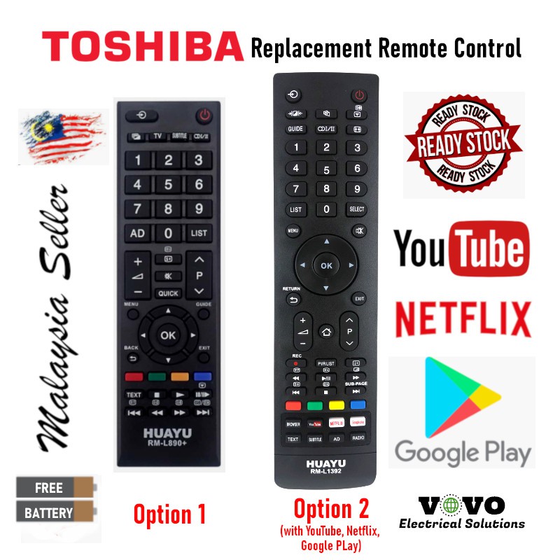Universal TOSHIBA LCD LED TV Replacement Remote Control | Shopee Malaysia