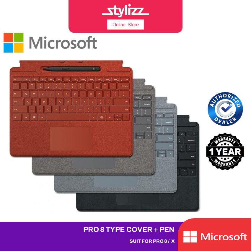 MICROSOFT SURFACE PRO 8 | 9 | X TYPE COVER KEYBOARD, KEYBAORD WITH PEN SLOT, SLIM PEN 2
