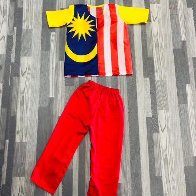 Baju bendera kanak 2-6 tahun  Shopee Malaysia