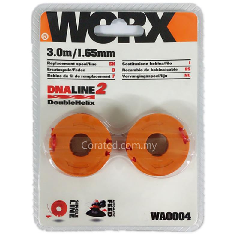 [CORATED] Worx WA0004 Replacement Spool Line for Worx WG169E Trimmer ...