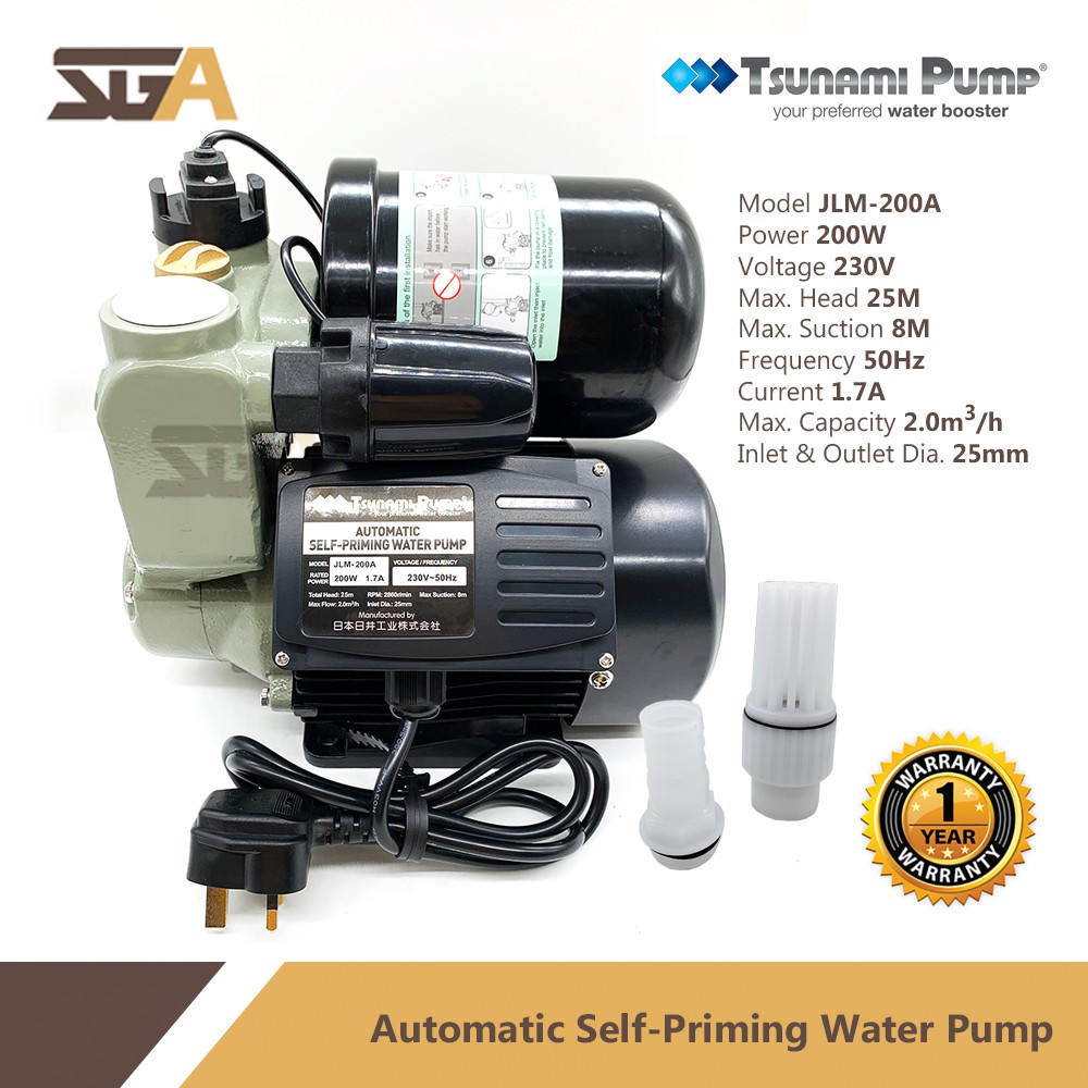 Buy Tsunami Pump Jlm200a 200w Intelligent Fully Automatic Self Priming Jet Pump Water Pump Enjin Air Automatik Rumah Seetracker Malaysia