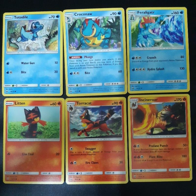 Pokemon Card Tcg Shining Legend 3cards Litten Torracat Incineroar Set Or Totodile Croconaw Feraligatr Set Non Holo Shopee Malaysia