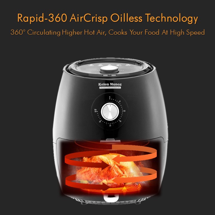 Mmx Kelen Munoz Air Fryer L Size Red Black Km Cook Easy 3 8l Shopee Malaysia