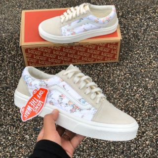 vans vintage floral marshmallow old skool