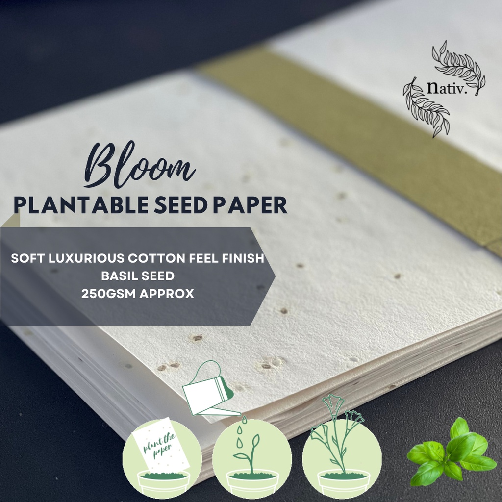 Plantable Seed Paper BLOOM Flowers Ecofriendly Biodegradable