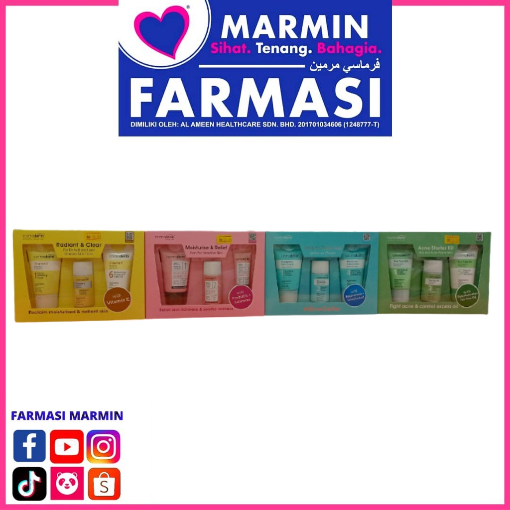 (ORIGINAL) Cosmoderm Trial Set (Glow/Moisture/Acne/Radiant) Shopee