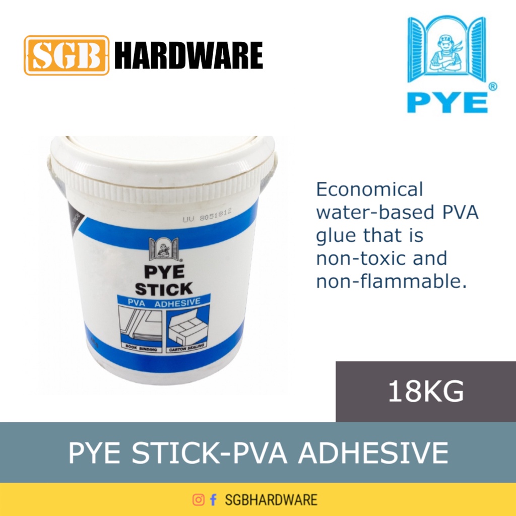 PYE Stick Economical PVA Adhensive Wall Paper Glue 18kg / PYE Wallpaper  Adhesive | Shopee Malaysia