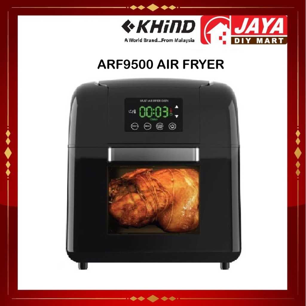 [READY STOCK] KHIND ARF9500 AIR FRYER OVEN WITH 9.5L, ROTISSERIE