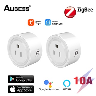 ” AUBESS Tuya zigbee smart socket is directly connected to ALexa Tuya and other ZigBee gateway smart WiFi control eWeLink smart switch