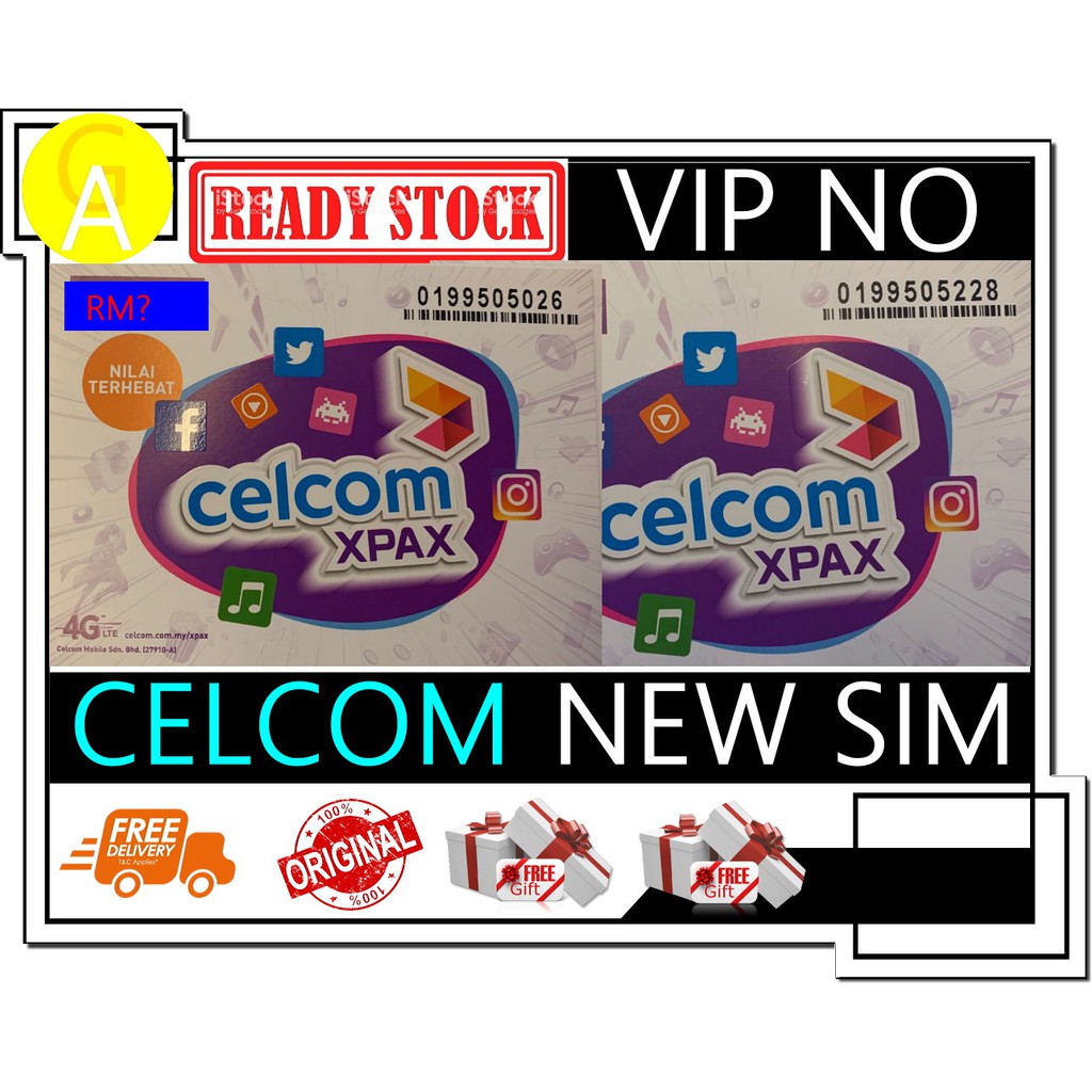 Celcom or Xpax VIP NUMBER SIM | Shopee Malaysia
