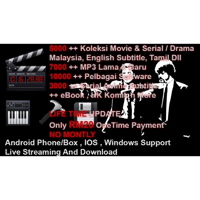 5000 Movie Malay Eng Anime Mp3 N More Free Lifetime Update Shopee Malaysia