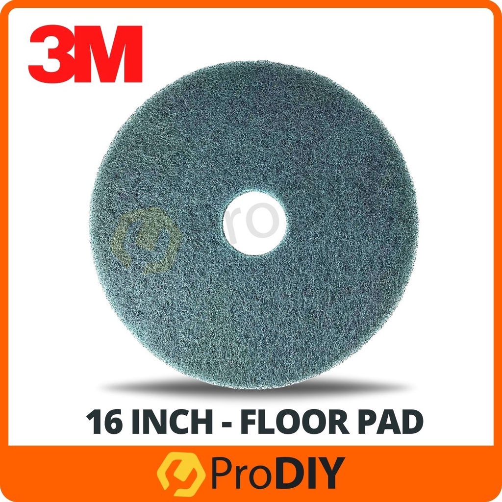 3M 16" Floor Pads Cleaner Pad Blue 5300 Heavy Duty Scrub Pad removes Dirt, Spills and Scuffs