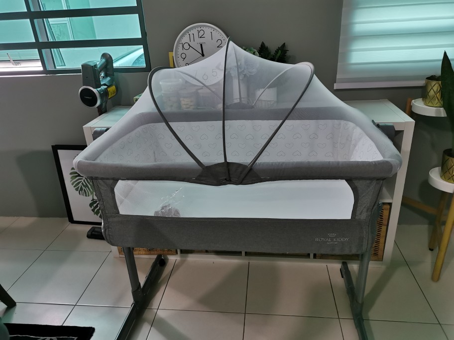 ROYAL KIDDY LONDON 3 IN 1 Night Angel Portable Bedside Baby Cot up to 20kg  - SWING,BEDSIDE COT & ADJUSTABLE | Shopee Malaysia