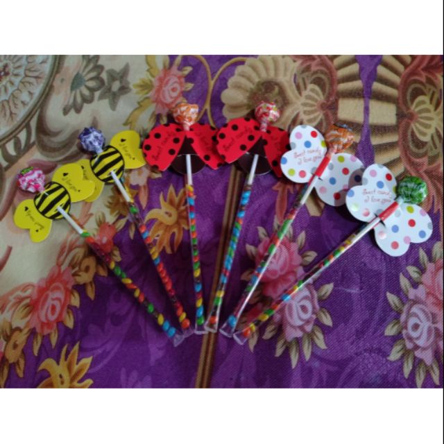 Min order 30pcs/Doorgift bajet mampu milik/lolipop comel/coklat 