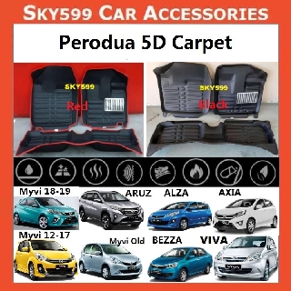 5D Plus Carpet Myvi Axia Bezza Saga BLM/FL/FLX Saga New 