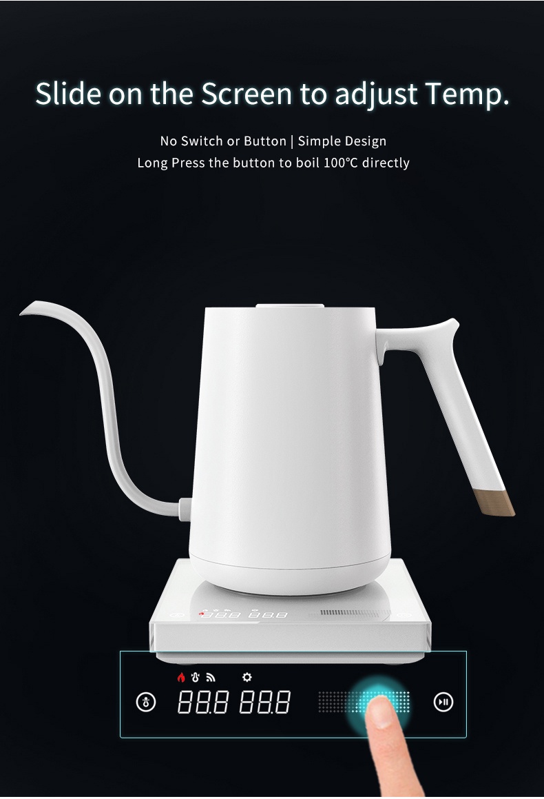 TIMEMORE Fish Smart Electric Pour Over Kettle, Temperature Control