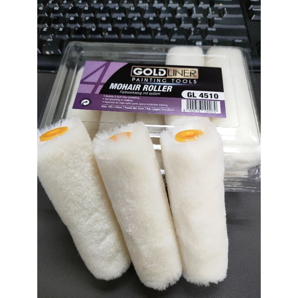 thumbnail image 2 of Premium 4-Inch Mohair Mini Paint Roller Covers - 10-Pack, Lint-Free 2 of 9