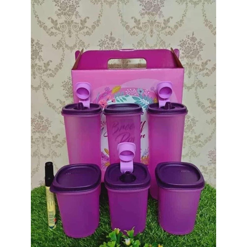 Tupperware Breezy Pour Set (Purple)/PWP Mini Stor N Pour (2) 250ml