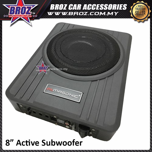 8 inch powered subwoofer car