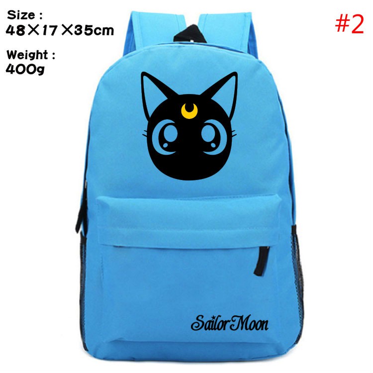 Fashion New Multi Function Sailor Moon Luna Cartoon Black Casual Backpack Gifts Shopee Malaysia