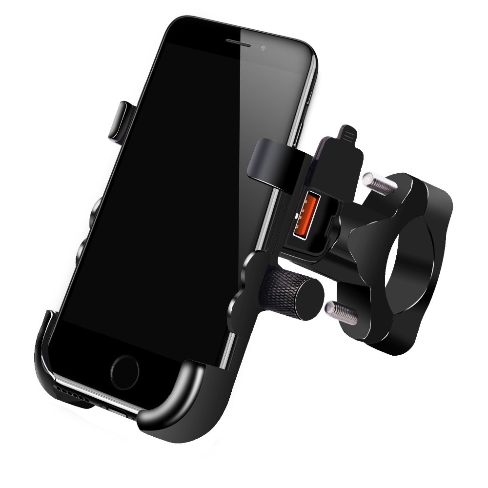 phone holder and charger for motorcycle