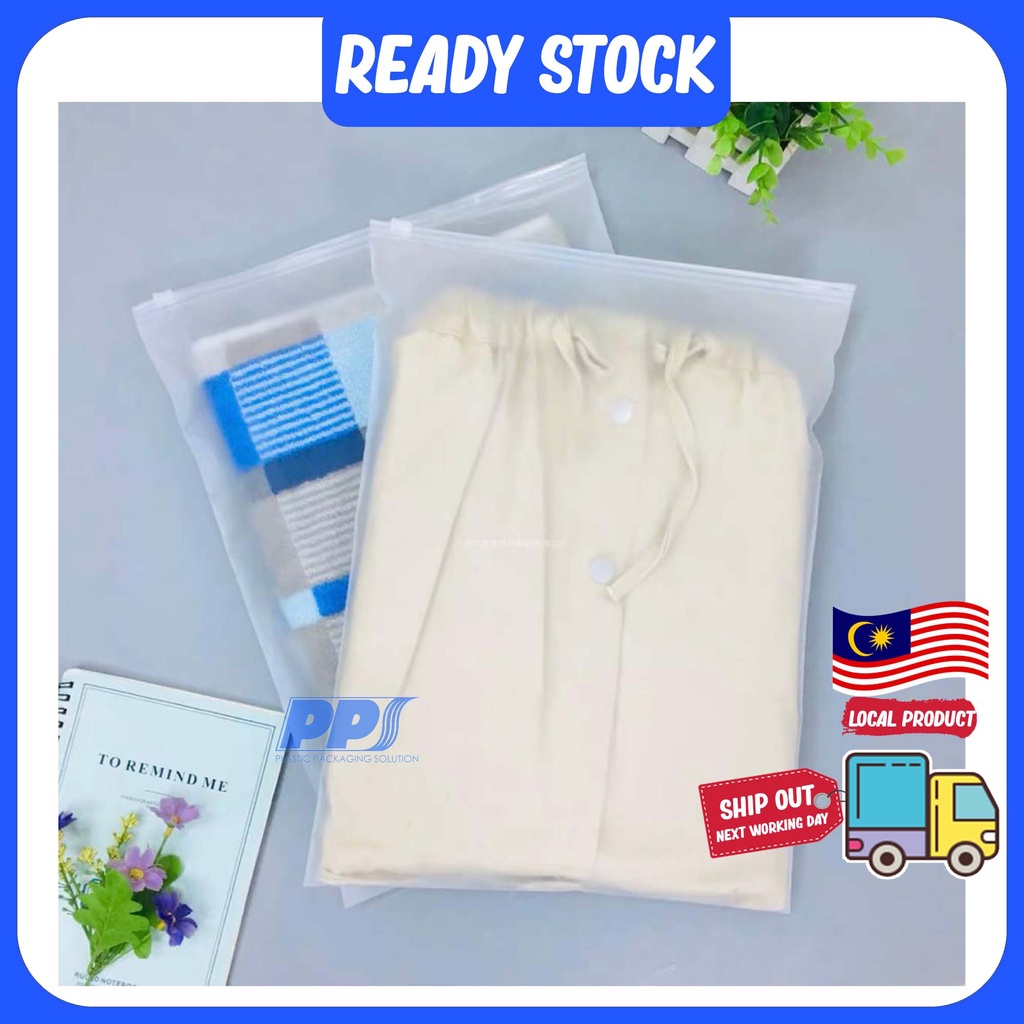 50pcs Frosted Zip Garment Bag Shopee Malaysia