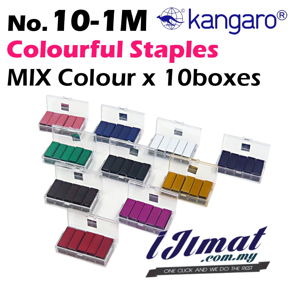Stapler Bullet Staple Staples No10 101m normal Size Colour Dawai Kokot