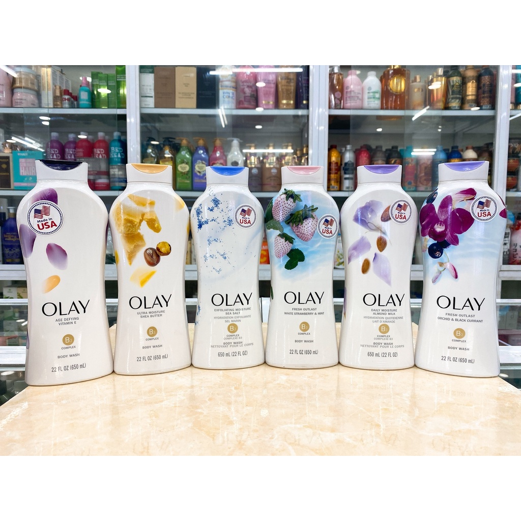 Olay MADE IN USA Soft Shower Gel 650ml Gel Mandian Lembut Olay MADE