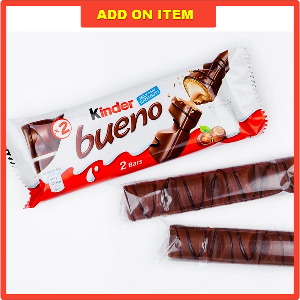 [AddOn Gift Box] Chocolate KINDER BUENO 43g for Gift Box Chocolate