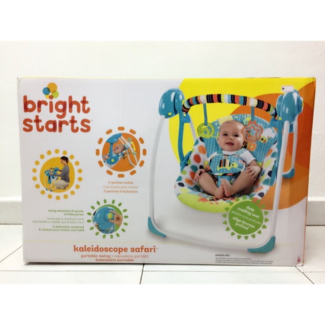 bright starts kaleidoscope safari portable swing