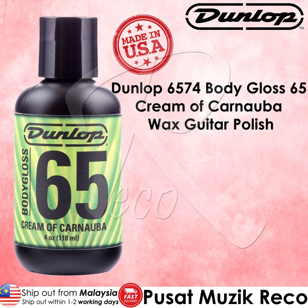 Dunlop 6574 Body Gloss 65 Cream of Carnauba Wax Guitar Polish Acoustic