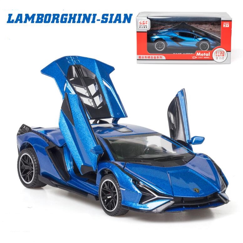 blue lamborghini toy car