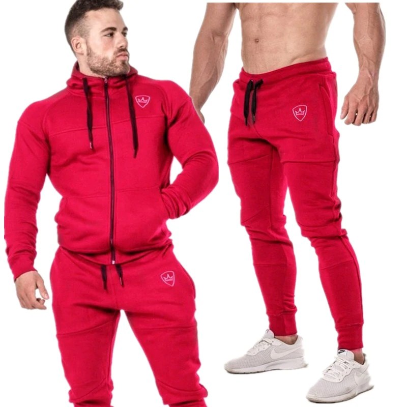 red hoodie black pants