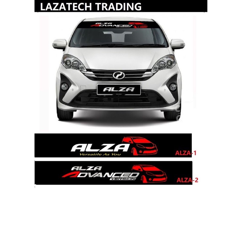 Perodua ALZA Stiker Cermin Hadapan/ Windscreen Car Sticker (NEON LIGHT ...