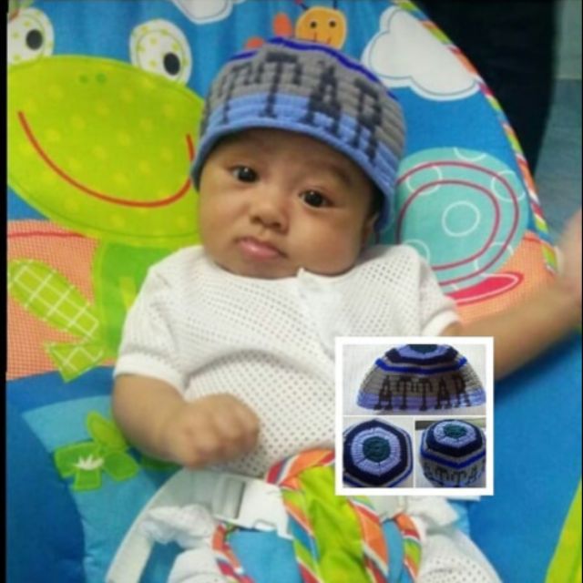 PRE ORDER-Kopiah/topi Kait Bernama(Baby Sahaja hingga 3 tahun) | Shopee ...