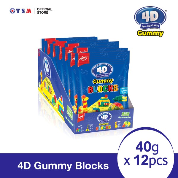 4d Gummy Blocks 40g X 12 Packs Shopee Malaysia