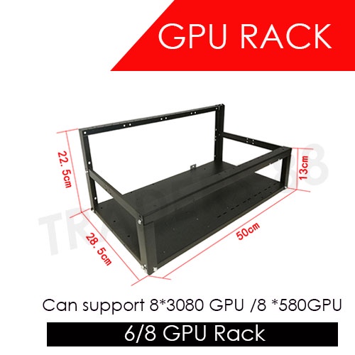 [READY STOCK]6/8 GPU Mining Rig Frame Rack GPU Card Case Miner ETH Rack 6/8/12GPU Mining Frame Rack