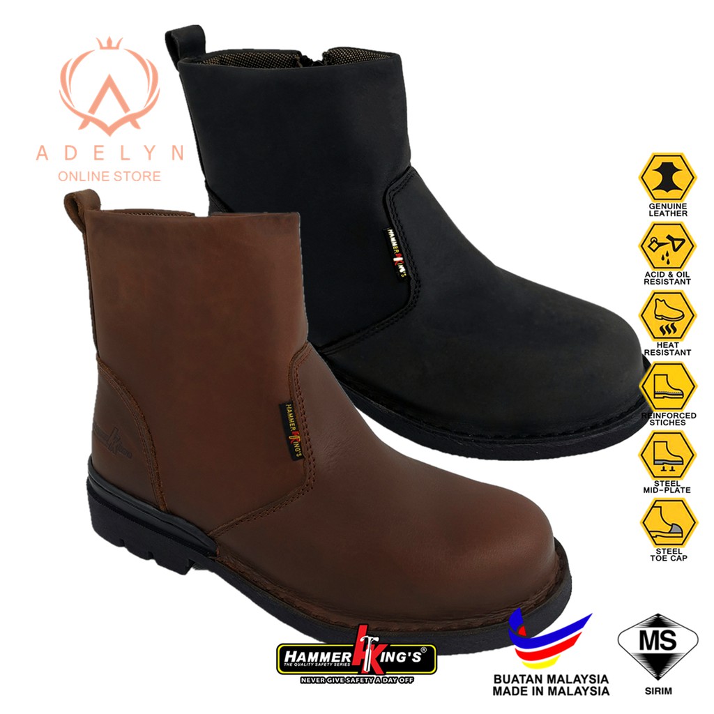 Hammer King Safety Shoes Ad1 Boots Steel Toe Cap Steel Mid Plate Mid