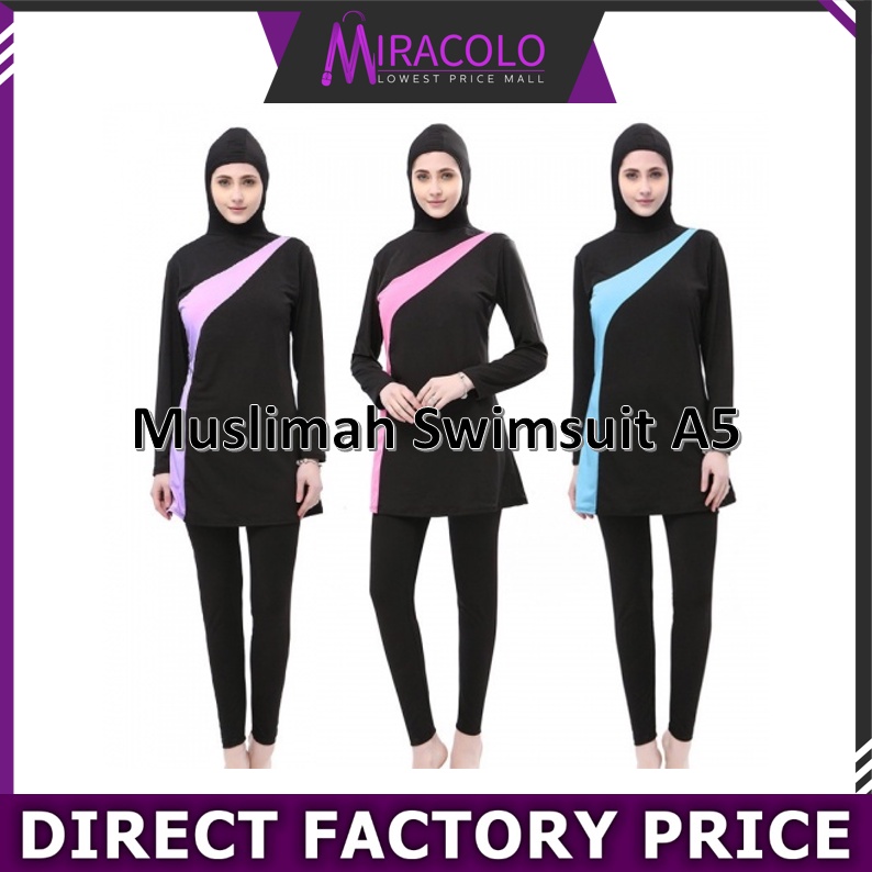 MIRA Muslimah Swimsuit Hijab Women Female Swimming Suit Baju Renang