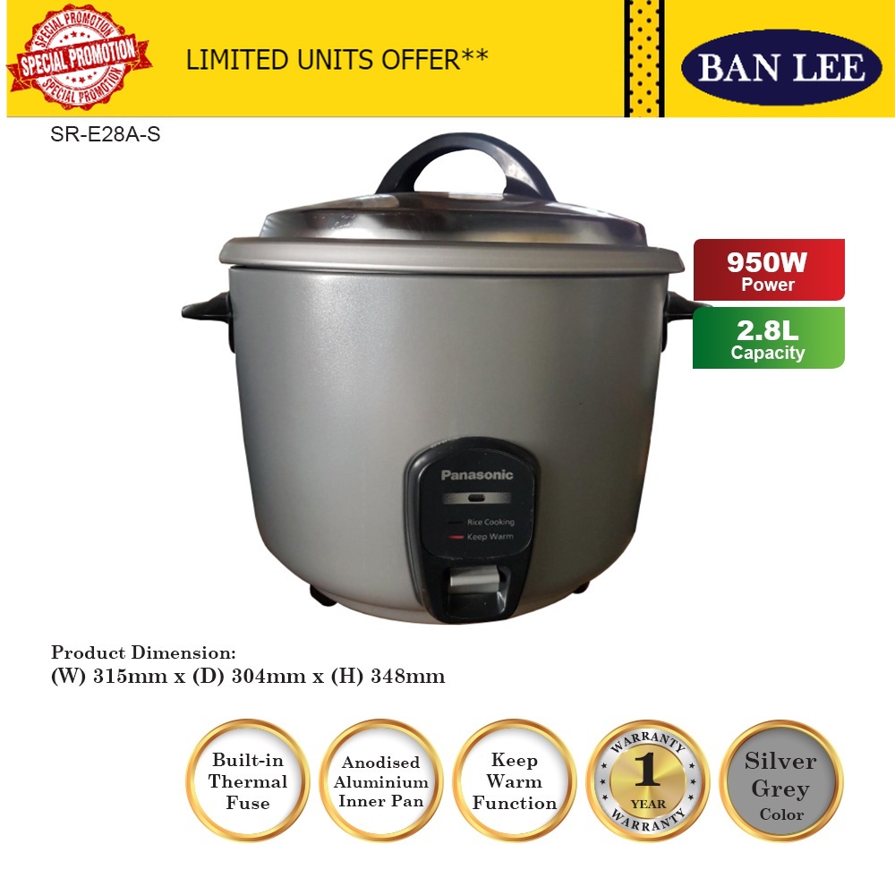 Panasonic Rice Cooker Made In Malaysia SIRIM Tested 2.8 litre SR-E28A ...