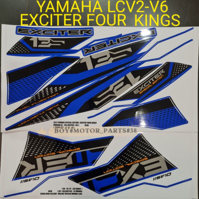 Buy Lc New Lcv2 V3 V4 V5 Yamaha Exciter 135 The Four Kings 2021 Special Edition 83 Body Cover Sticker 12 Wannar Seetracker Malaysia