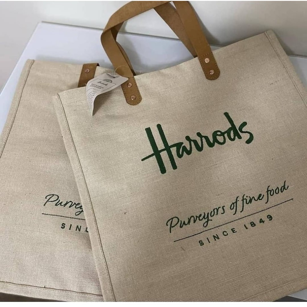 harrods jute bag