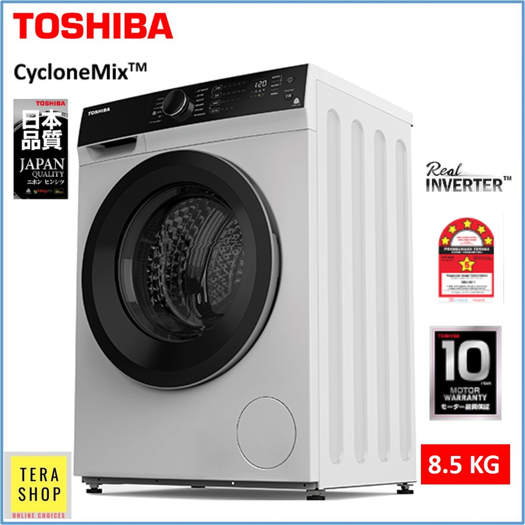 Toshiba TWBH95M4M Front Load 8.5kg Washing Machine Mesin Basuh