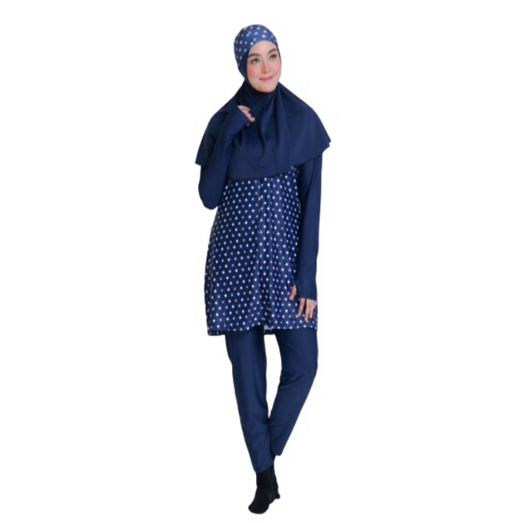 Baju Renang Muslimah Loose Swimmingsuit Hijab Baju Renang Set Murah Baju Renang Plain Swimwear Tudung Renang