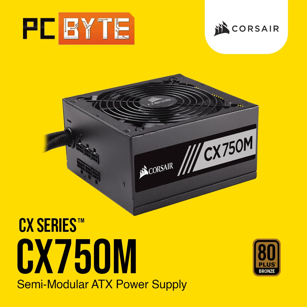 Corsair CX750M — 750 Watt 80 PLUS Bronze Modular ATX PSU | Shopee Malaysia