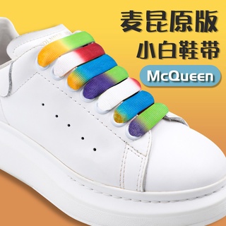 Mcqueen style laces 2 Pairs White and Red in Black 120cm,